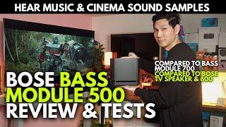 Bose Bass Module 500 +BOSE TV Speaker & BOSE 600 Soundbar - Audio Samples & Review