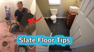 How to Install a Slate Stone Floor | PLAN LEARN BUILD