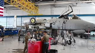 A-10 Thunderbolt II wings replace at Davis-Monthan Air Force Base, Arizona