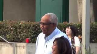 Frank Robinson Baseball Hall Of Famer arriving to the Lakers vs Nuggets Game