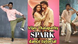 Spark song dance tutorial Vijay Thalapathy dance from the Goat life movie #dance #trending #dancer