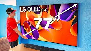 Huge 77" OLED TV installed Cleanly w/ Power Box