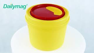 How to use Dailymag DMS-Y03 2.8L medical sharps container