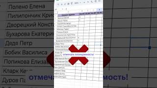 Как правильно отмечать посещаемость? #excel #таблицы #googlesheets #лекции #студенты #гуглтаблицы