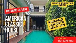 FOR SALE ! RUMAH MEWAH AMERICAN CLASSIC DESIGN DI KEMANG DALAM JAKARTA SELATAN