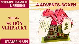 Anleitung: 4 Adventsboxen - mit Stampin' UP!