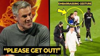 Carragher SLAMS Antony and Mason Mount for three-finger reaction at the end of the match vs Palace