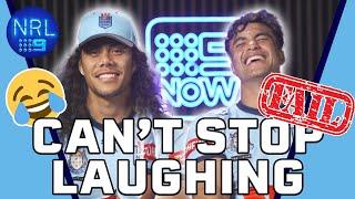 Hilarious FAIL leaves  Luai and Sua'ali'i dying of laughter  | NRL on Nine