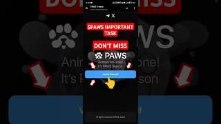 Paws airdrop new update | paws airdrop listing date | paws new task #shorts #pawsairdrop