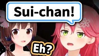 Miko Accidentally Calls Sora "Sui-chan"...?【Hololive】