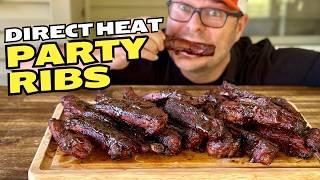 Direct Heat Party Ribs - Fantastic RIBS in 90 MINUTES!