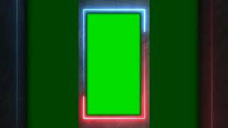 Neon Border Light Frame Green Screen Animation video#neonborderlighteffects #chromakey #greenscreen