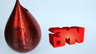 3D Printed Awesome Creation - Velocity Painting on a Droplet Vase