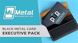 Executive Black Metal Business Card Starter Pack | My Metal Business Card