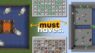 3 MUST Have Farms for your Survival World (IRON + EMERALDS, FOOD & MOB FARM)