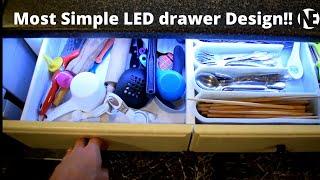 Simple DIY Kitchen Drawer & Cabinets LED lighting (Newson's Electronics)