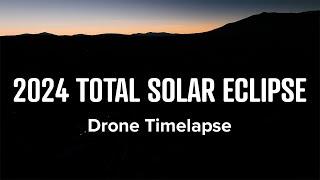 Drone Timelapse: 2024 Total Solar Eclipse - Kingfield, Maine