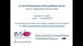 In Vitro Phototoxicity Testing Part 2: Application Case Studies