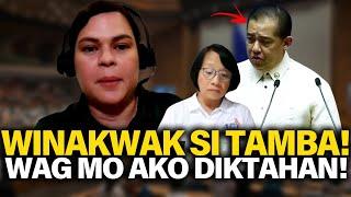 VP SARA GALIT NA! WAG MO AKO DIKTAHAN TAMBA