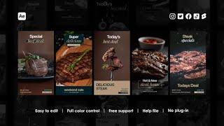 Food Instagram Stories After Effects Template Free Download