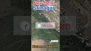 New Delhi to Srinagar flight Route ️ || Delhi to Jammu and Kashmir ||