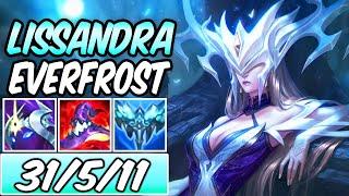 PERMA CC LISSANDRA MID EVERFROST FULL AP COVEN GAMEPLAY S+ | Build & Runes | League of Legends | S11