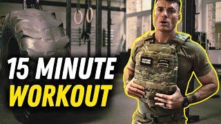 15 Minute Weighted Vest Workout Routine | Full Body