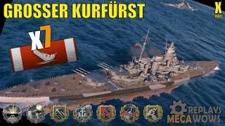 Grosser Kurfürst 7 Kills & 191k Damage | World of Warships Gameplay