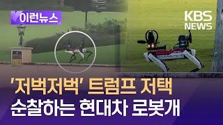 [이런뉴스] 현대차 계열사의 로봇 개, 트럼프 저택 순찰 / KBS 2024.11.12.