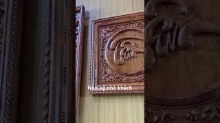 Combo tranh cha mẹ và chữ tâm nên kệ nhà khách #tranhgo #tranhgohuyentien