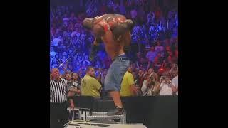 John Cena Attitude Adjustment Dave Bautista Through the Table