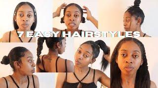 7 EASY HAIRSTYLES FOR MEDIUM/LONG NATURAL FLAT IRONED HAIR | RO PAMPLIN ~ Rosheena Pamplin