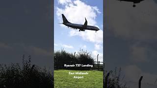 Ryanair 737 Landing  | East Midlands Airport Picnic and Viewpoint #plane #airport