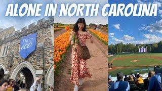 FEW DAYS ALONE IN NORTH CAROLINA! visiting Duke, UNC baseball, ninja gym, thrifting!