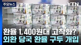 환율 1,400원대 고착화 우려...외환당국 '구두개입' / YTN