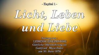 GOTTES WORT - Lebensgeheimnisse - LICHT LEBEN UND LIEBE - Kap.1 -empfangen von Gottfried Mayerhofer