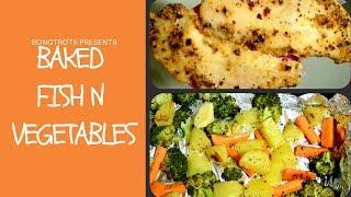 Baked Fish and Vegetables|Super Easy and Healthy Baking recipe|Homemade Baked Fish with Vegetables