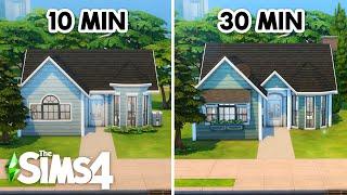 10-Minute vs. 30-Minute House Build in The Sims 4