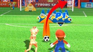 Mario & Pink Gold Peach Show Their Strength in Football Against DK and Waluigi!