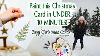 Cozy Christmas Cards in UNDER 10 MINUTES: Christmas Tree