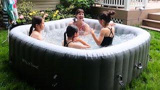 Relxtime INFLATABLE Hot Tub | full assembly, demo + review!