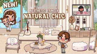 AVATAR WORLD AESTHETIC FREE NATURAL CHIC HOUSE MAKER🪴family of 3|HOUSE DESIGN IDEAS| PAZU GAME