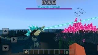 Evolved Godzilla vs Wardenzilla in Minecraft PE