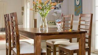 Modern Furniture Solid Sheesham Wood Dining Table 4 Seater Dining Table Set