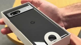 Google Pixel 7a Charcoal Smartphone Unboxing Video (no comment) [HD]