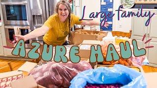 Once a month grocery haul | Azure Standard | large family bulk shopping