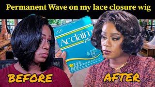 Permanent wave tutorial on Lace closure wig