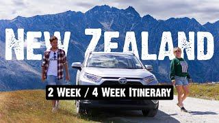 New Zealand North & South Islands ITINERARY  2 Weeks / 4 Weeks & More