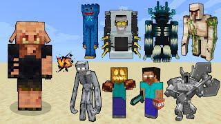 Mad Piglin Hater vs Minecraft Bosses - Minecraft Boss Battle