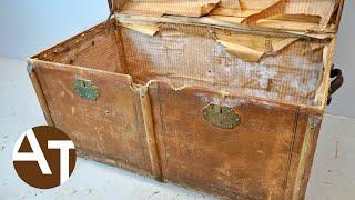 I spent 100 hours restoring this STEAMER TRUNK